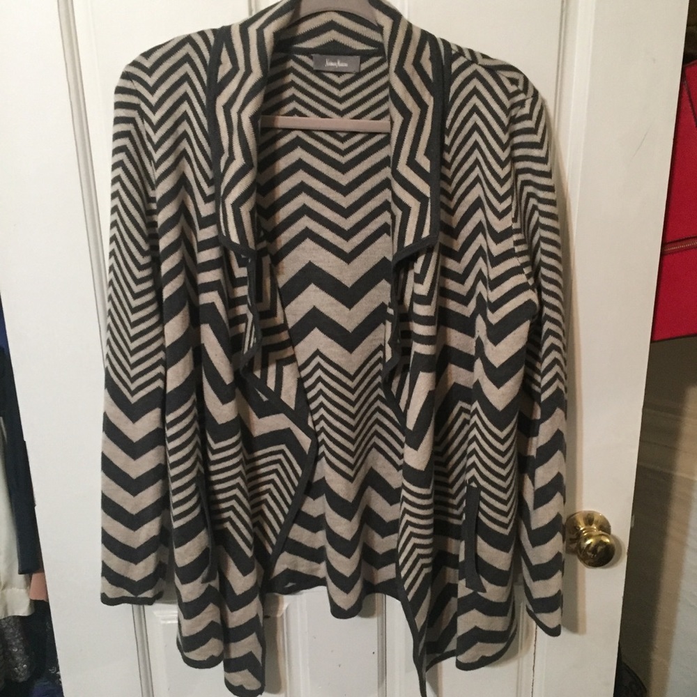 Neiman Marcus Waterfall Collar Sweater